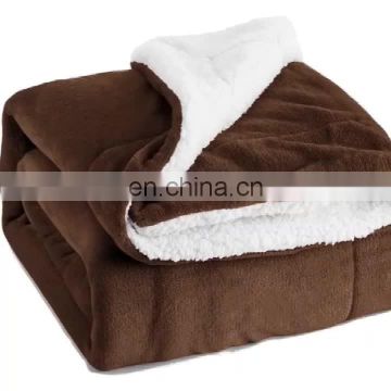 Hot Sale High Quality Sherpa Fleece Adults Blanket Throw Size Grey Plush Throw Tvblanket Blanket Fuzzy Soft Blanket Microfiber
