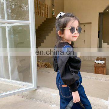 2020 Fashion Fall Kids Girl Puff Sleeves Solid Shirt Cute Stylish Top Bottoming Shirt