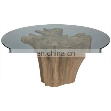 Grey tempered glass table top unique round square