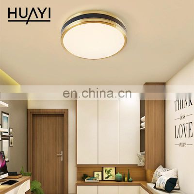 HUAYI High Performance Modern Surface Mounted Round Copper 18Watt Indoor Decoration Luxury LED Ceiling Light
