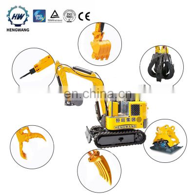 High-quality agricultural garden 1 ton 1.5 ton 2 ton drive motor rotary grapple excavators for sale