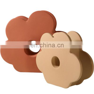 Promotion Flower Shape Vases Home Ornament Chinese Centerpiece Colorful Ceramic Vase