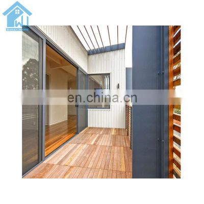 Weijia120# bacony frosted glass interior french doors with remote control blinds