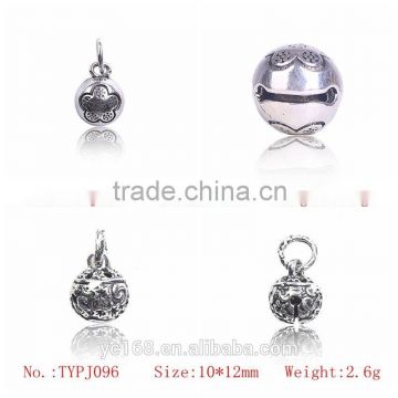 925 Sterling Silver Bell Beads DIY Wholesale Bag Charms For Jewelry Making Supplies
