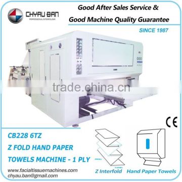 High Speed Z Folding Embossing Hand Paper Towel Machinery