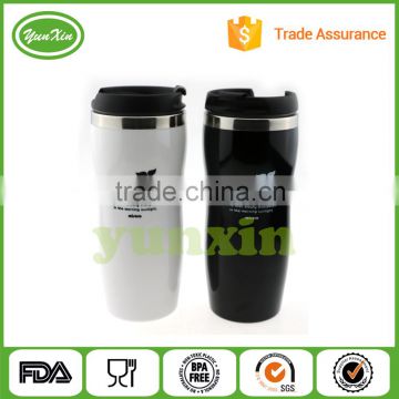 Custom logo printed plastic cup,branded your travel coffee mug