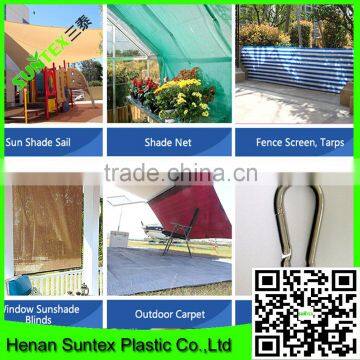 HDPE with UV additives Sun Shade Sail with Stainless Steel Hardware Kit, UV Block Fabric Patio Shade Sail in Color Sand