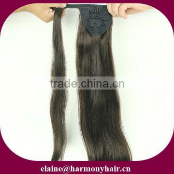 Quality remy clip in pony tail/wire hair pieces