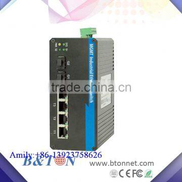 10/100/1000Mbps 8 Ports+ 2 Gigabit SFP Slot Managed Industrial Optical Fiber Switch