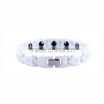 Trendy Style MEN'S Fashionable Hi-tech White Ceramic Magnetic Healthy Bracelet