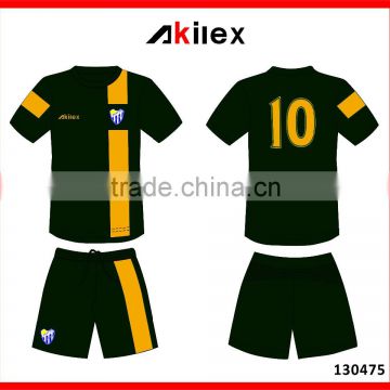 2016 Custom sublimation 100%polyester football jersey , soccer jersey