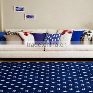 2015 Modern Design Bule Star Pattern Fashion Carpet