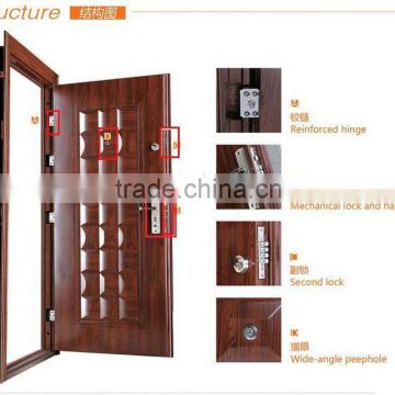 China steel security door with new designs cheap price