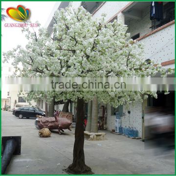 Romantic pure artificial white sakura tree for interior decoration