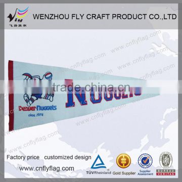 Plastic printed logo felt pennants wholesale football club pennant