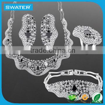 2016 Gifts Silver Jewelry American Diamond Necklace Sets