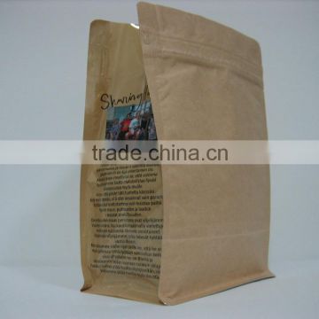 paper box bottom bag for snack food packaging flat bottom bag