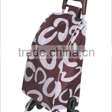 Outdoor easy folding shopping trolley bag