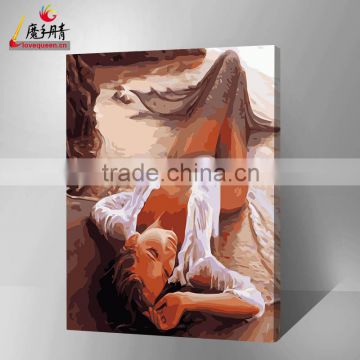 hot wholesales famous painting DIY nude woman handmade oil painting by numbers 2016