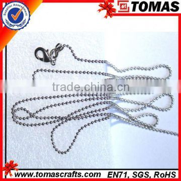Guangzhou custom stainless steel ball chain with lobster clasp