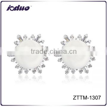 Women Korean New Design Zircon Stud Earrings Wholesale ZTTM-1307