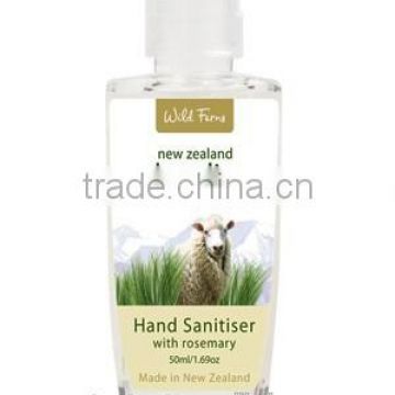 new Zealand skin care_Lanolin Hand Sanitiser with rosemary