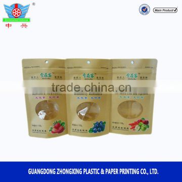Eco-friendly Kraft paper bag for food packing bag with clear window