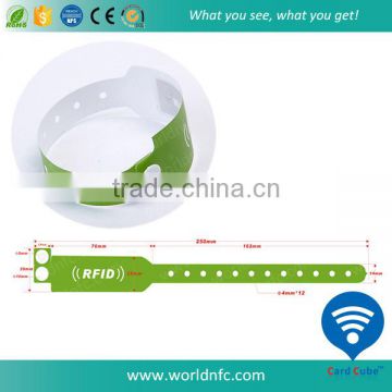 Disposable Passive RFID NTAG216 NFC Paper Wristband