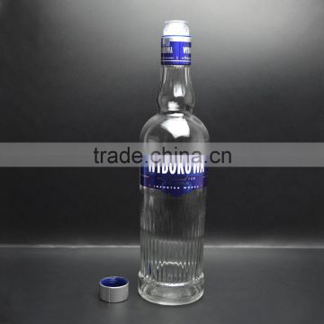Custom Item Empty Glass Vodka Bottle 70cl With Cap Lid