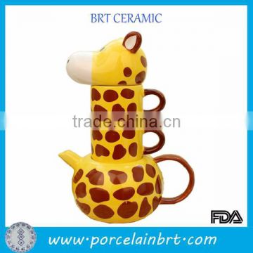 Novel Designed Ceramic Tea Set with Teapot