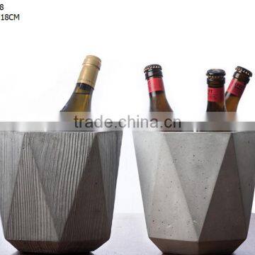 2016 wholesale kitchen accessories Cement concrete ice bucket beer barrel