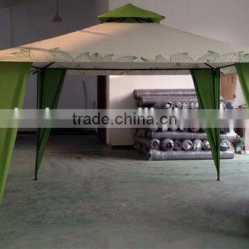 Double topped steel gazebo for garden