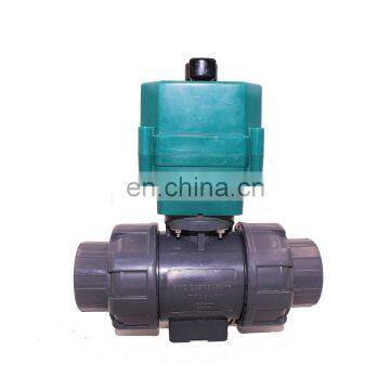 motorized pvc ball valve 12v 24v 110v 220v UPVC PVC motorized electric ball valve DN50 DN40 DN32 DN25 DN20 DN15