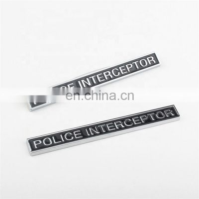 Police Interceptor Emblem Metal Car Custom Trunk Sticker Badge Decal