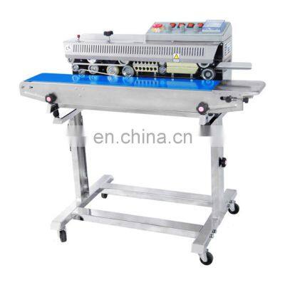 FRBM-810III Hualian Solid Ink Printing Coding Packing Food Pouch Continuous Plastic Bag Heat Band Sealer Sealing Machine