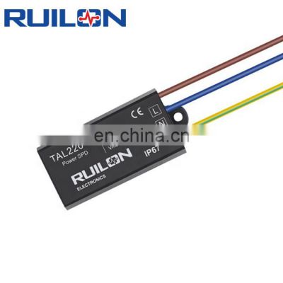 RUILON SPD Surge Protection Device Power Supply System Small Black Driver Surge Arrester Protector for Security Outdoor Lighting