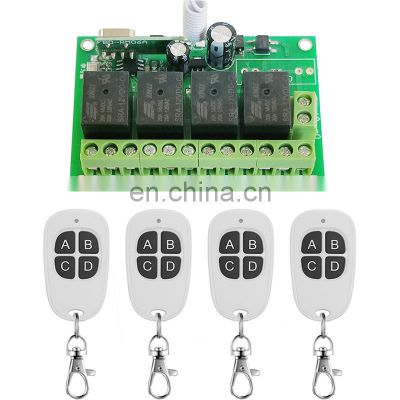 4 wireless remote control 433mhz dc 12v 4 channel relay remote switch Remote control switch wireless