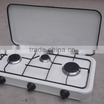 three burner European type gas stove with CE certification