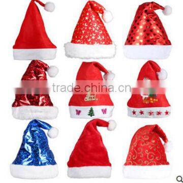 Plush Christmas Santa Hat/Christmas Santa Hat for Holiday in 2015