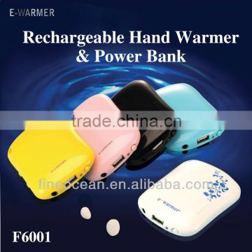 Mobile Phone Charger Power Bank Hand Warmer F6001
