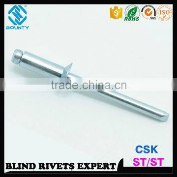 ISO15980 STEEL RIVET BODY STEEL MANDREL CSK STEEL STEEL RIVETS