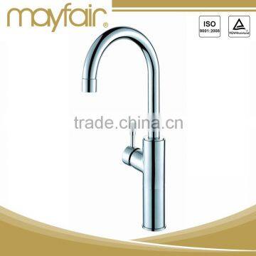 Professional polished mixer kitchen neck tap