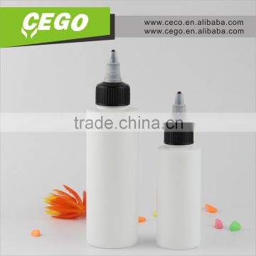 childproof screw cap long thin needle cap 50ml 100ml PE E liquid bottle