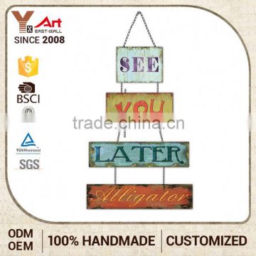 High-End Handmade Letter Hanging Plaque Used Outdoor Box Signs