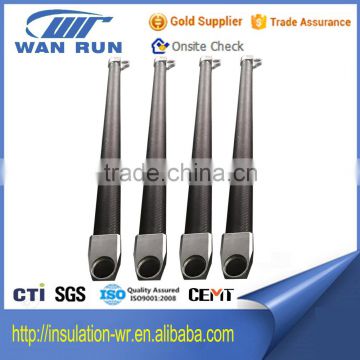 Carbon Fiber Pole With Aluminum Alloy Head On Both Ends For Industry Equipment Size Can Be Customized
