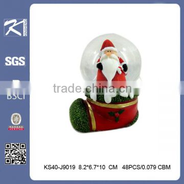 2014 Newest polyresin christmas decoration, Santa claus snow globe gifts souvenir