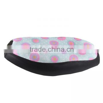 Half mesh motorcycle seat cover with round printing scooter waterproof seat cover