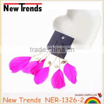 New Europe and America fashion magic feather earring