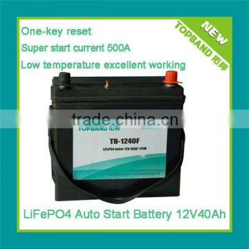 New arrival!!! Lithium ion phosphate car start battery 12V 40Ah with BMS protection