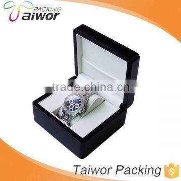 Customized High End Hinged Flocking Watch Packaging Box with Insert